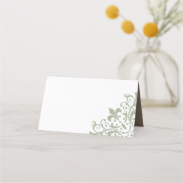 French Regency Green Lilie Wedding Platzkarte