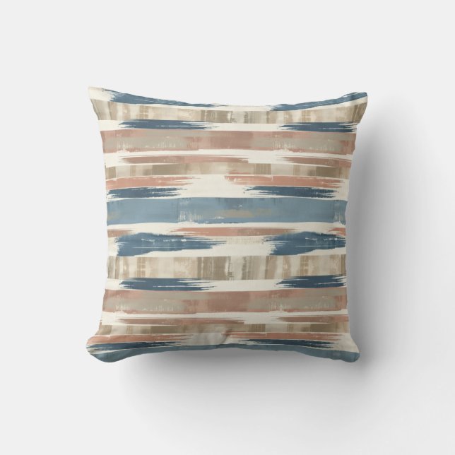 French Retro Brush Stripe Throw Pillow Kissen (Vorderseite)