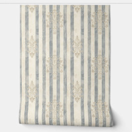 French Retro Damask Stripe  Tapete