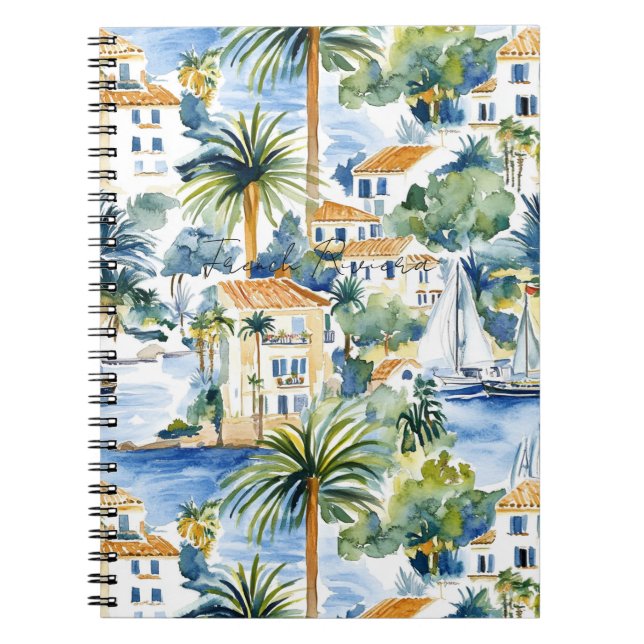 French Riviera Tropical Palm Trees Notizblock (Vorderseite)