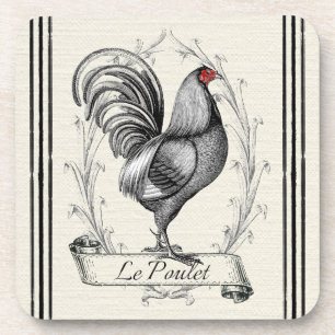 French Rooster Le Poulet Untersetzer