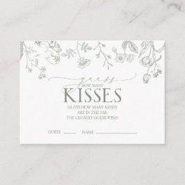 French Sage Green Viktorianisch Floral Showspiel Begleitkarte