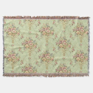 French Sage Green Viktorianisch Style Floral Rokok Decke