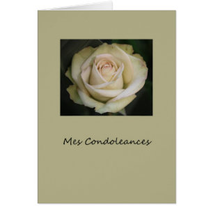 French Sympathy Card Mes Condoleances