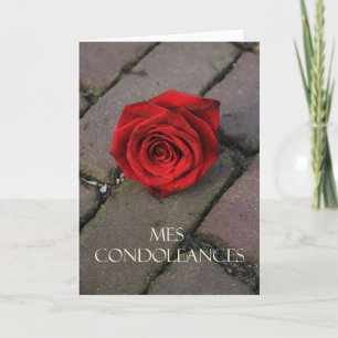 French Sympathy Card Mes Condoleances Karte