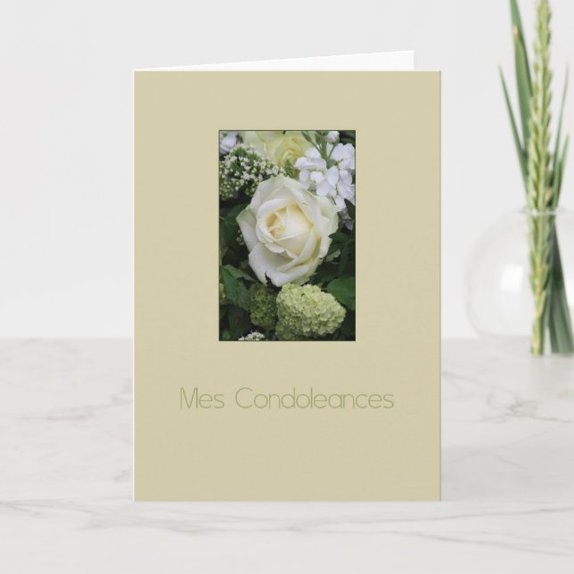 French Sympathy Card Mes Condoleances Karte (Vorderseite)