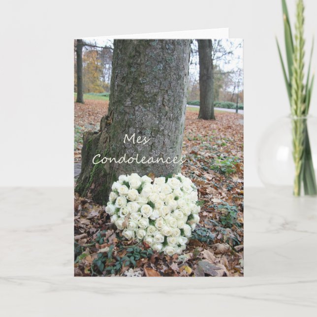 French Sympathy Card Mes Condoleances Karte (Vorderseite)