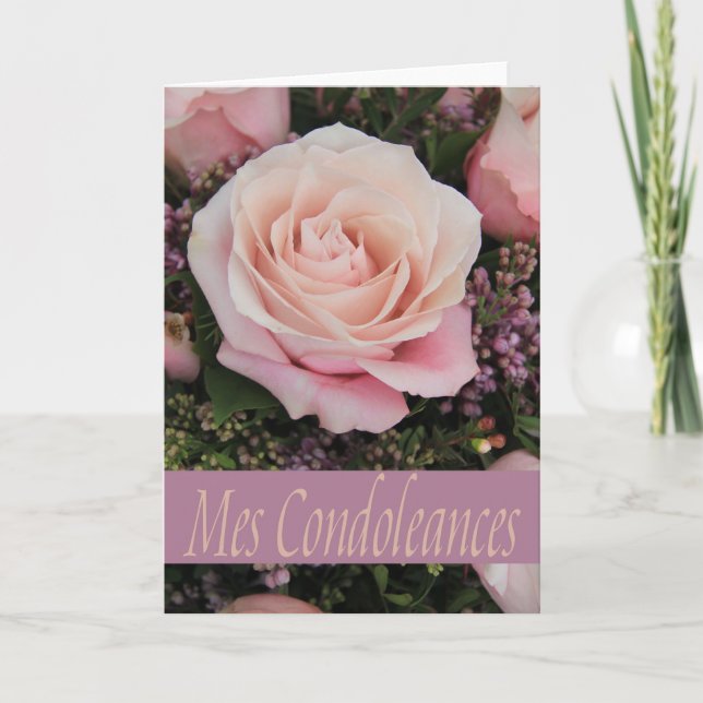 French Sympathy Card Mes Condoleances Karte (Vorderseite)