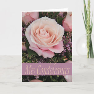 French Sympathy Card Mes Condoleances Karte
