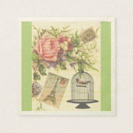 French Theme Vintag Paris Paper Napkins Serviette