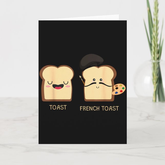 French Toast Funny Pun Novelty  Karte (Vorderseite)