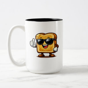 French Toast mit Daumen Hoch Zweifarbige Tasse