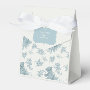 French Toile Bear und Bunny Baby Dusche Geschenkschachtel