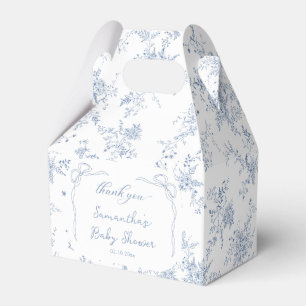 French Toile Blue Baby Dusche Geschenkschachtel