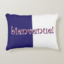 French Tricolor Bienvenue Willkommen