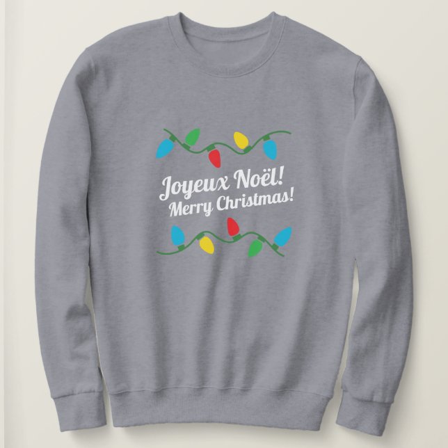 French Ugly Christmas Sweater Sweatshirt (Design vorne)