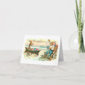French Vintage Easter Greeting Feiertagskarte