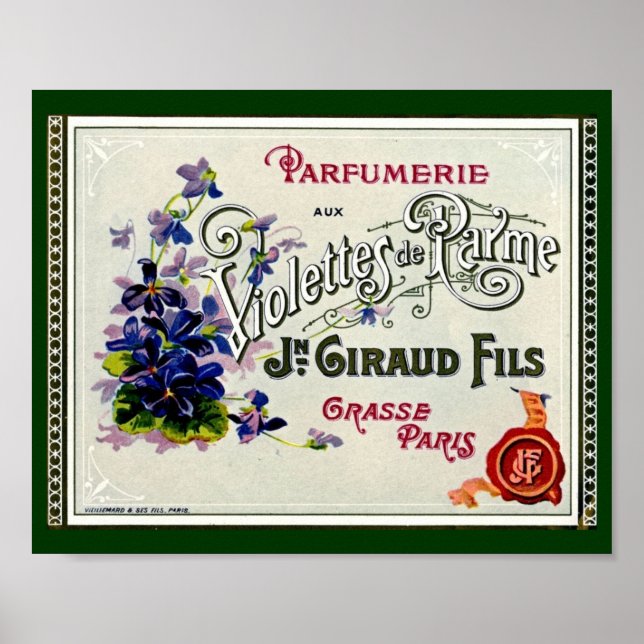 French Violette Parfüm Label Poster (Vorne)