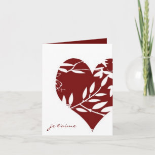 French Web Valentine-I Love You (Informal) Feiertagskarte