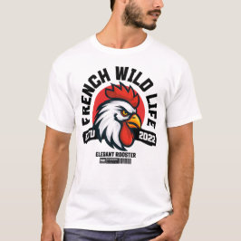 French Wild Life – Eleganter Hahn T-Shirt