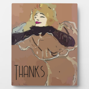 French Woamn Fotoplatte