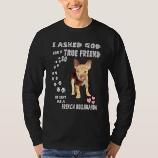 Frencheenie Dog Mama Chibull Vater Print French Bu T-Shirt