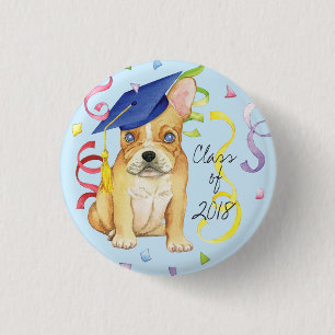 Frenchie Absolvent Button