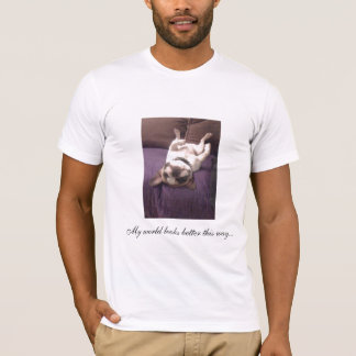 Frenchie an Rückseite T-Shirt