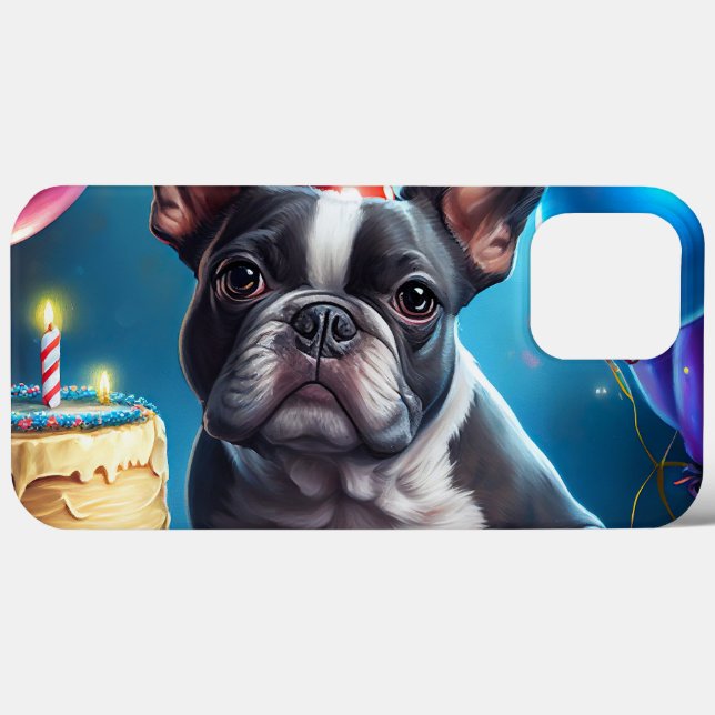 Frenchie Birthday Bash: Ein Niedlicher französisch Case-Mate iPhone Hülle (Rückseite (Horizontal))