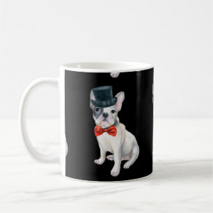 Frenchie Bogen-Krawatte Hunde des französische Kaffeetasse