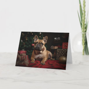 Frenchie Christmas Feiertagskarte