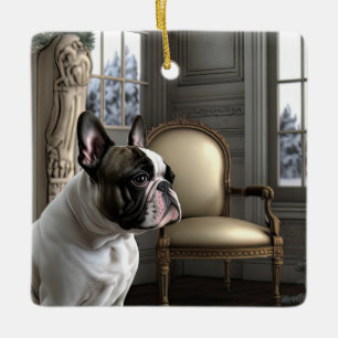 Frenchie Christmas Keramikornament