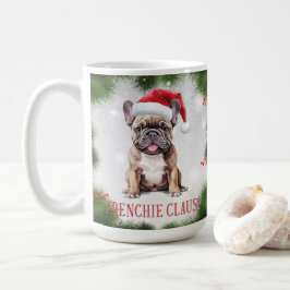 Frenchie Claus Dog Pun Weihnachtskaffee Tasse