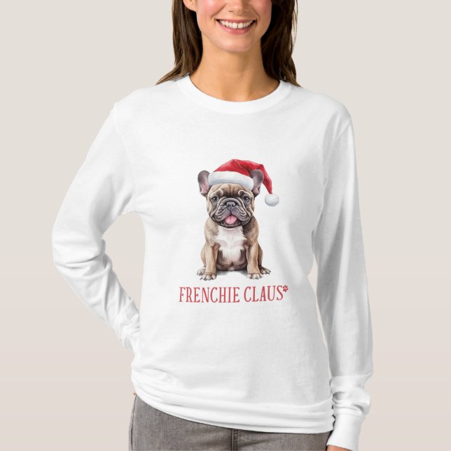 Frenchie Claus T-Shirt (Vorderseite)