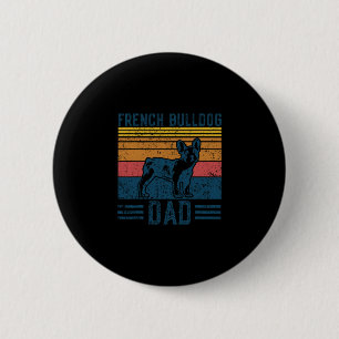 Frenchie Dad - Vintage Französische Bulldogge Papa Button