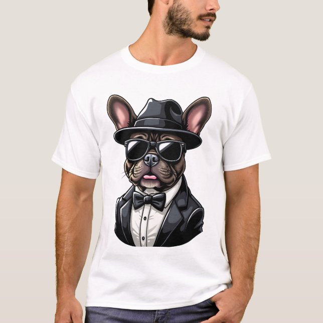 Frenchie der Gangster T-Shirt (Vorderseite)