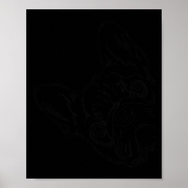 Frenchie Dog French Bulldog Poster (Vorne)