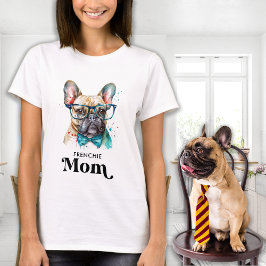 Frenchie Dog MAMA Personalisiert Retro French Bull T-Shirt