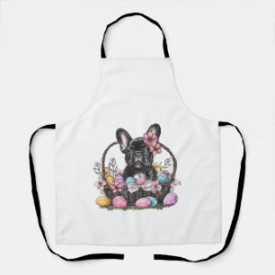 Frenchie Dog Ostern Frenchie Dog Eier Kunst T-Shir Schürze