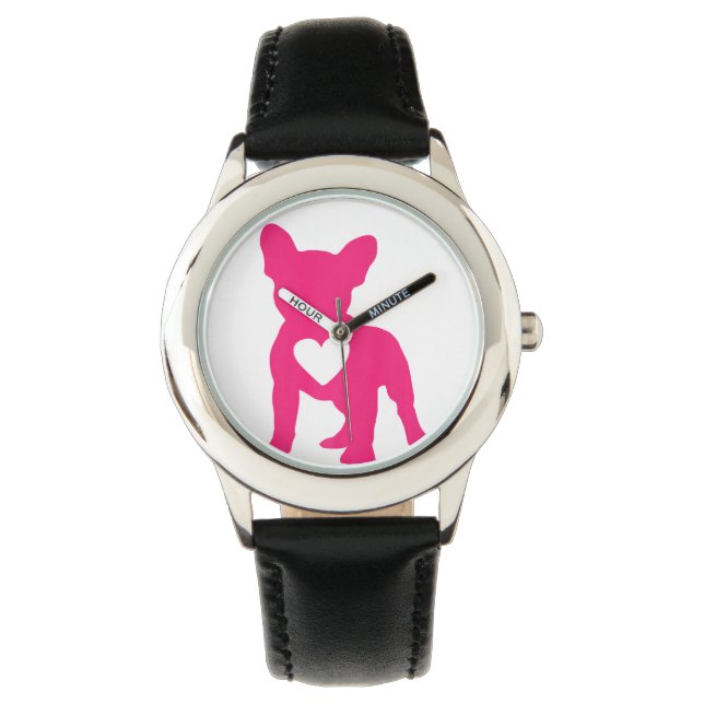 Frenchie Dogs Heart French Bulldog Dog Owner Armbanduhr (Vorderseite)