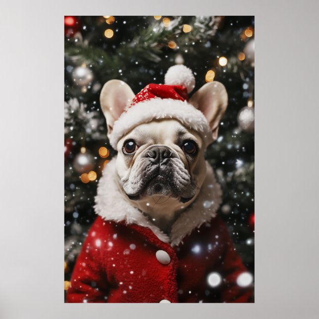 Frenchie Festival: Ein Holiday Portrait Poster (Vorne)