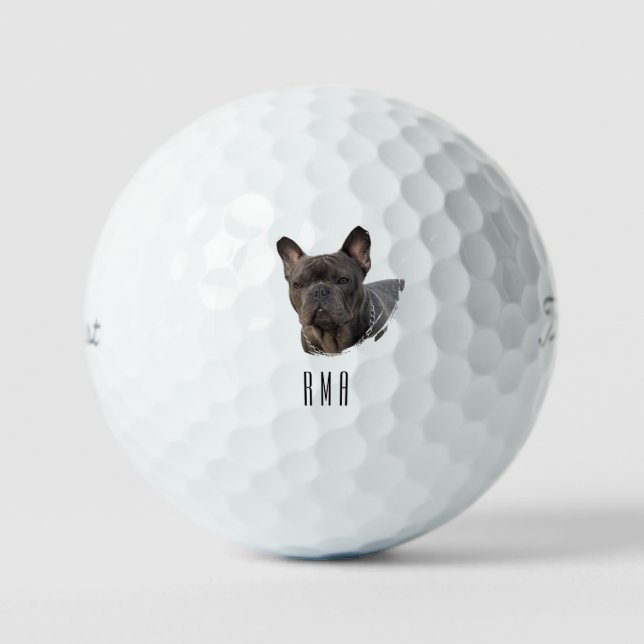 Frenchie Französische Bulldogge Golfball (Vorderseite)