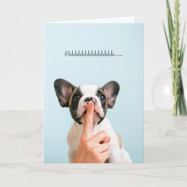 Frenchie French Bulldog Funny Thinking Karte (Vorderseite)