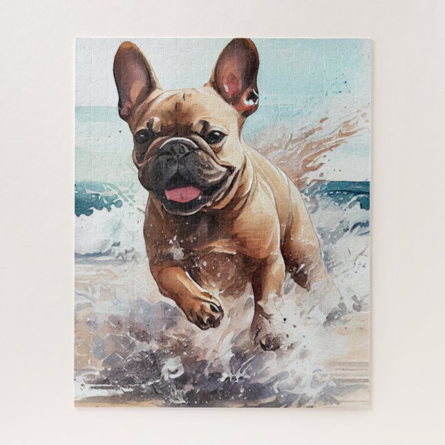 Frenchie French Bulldog Gift Puzzle (Vertikal)
