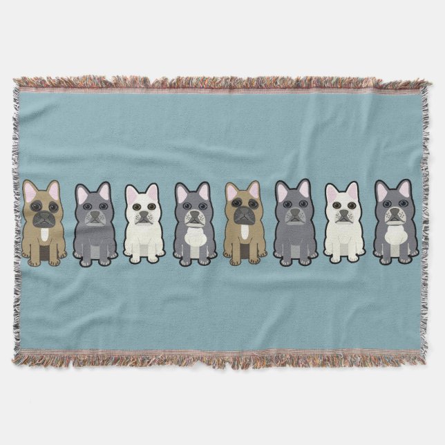 Frenchie Freunde Decke (Vorderseite)