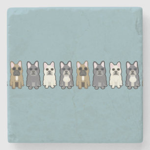 Frenchie Freunde Steinuntersetzer