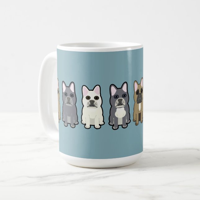 Frenchie Friends Kaffeetasse (Vorderseite Links)