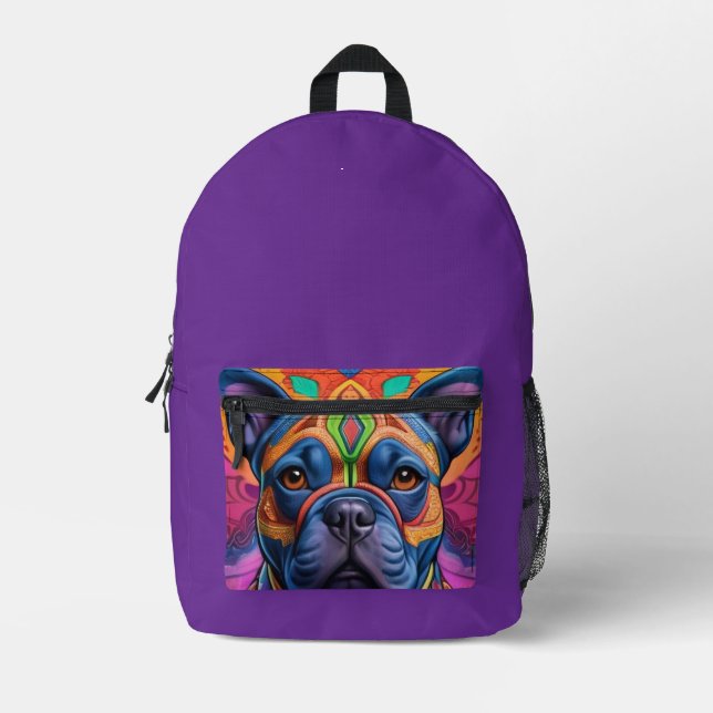 Frenchie Fun Birthday Fantasy  Bedruckter Rucksack (Vorderseite)