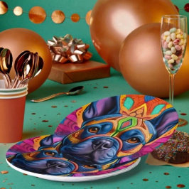 Frenchie Fun Pappteller