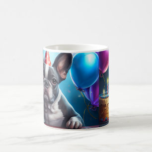 Frenchie Geburtstagsfeier: Ein süßer französischer Kaffeetasse